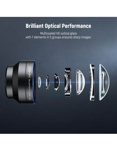 Lente Telefoto NEEWER 65mm para Teléfono con Rosca 17mm