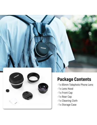 Lente Telefoto NEEWER 65mm para Teléfono con Rosca 17mm