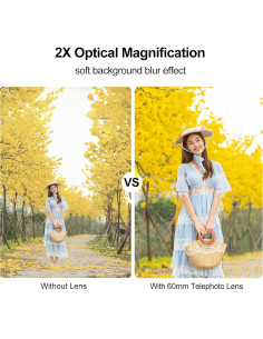 Lente Telefoto 60mm Veedzoens para Smartphone con Clip 17mm 2