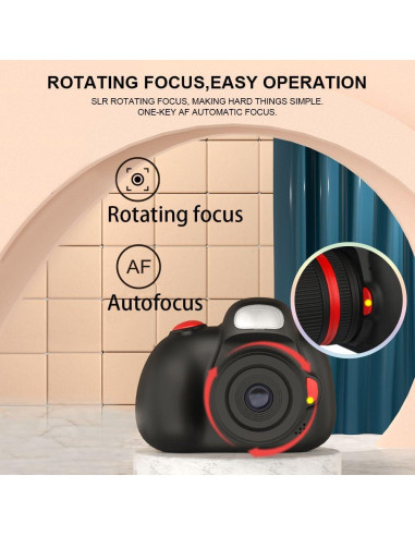 Cámara Digital Infantil BoGouwig D6S 32MP 1080P Amarillo