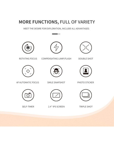 Cámara Digital Infantil BoGouwig D6S 32MP 1080P Amarillo