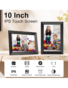 Marco de fotos digital BYYBUO 10.1" WiFi 16GB IPS 2