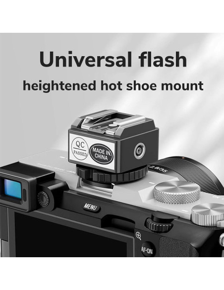 Adaptador Elevador de Zapata Fría Moordiel para Flash Compacto