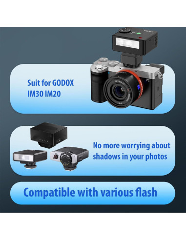 Adaptador Elevador de Zapata Fría Moordiel para Flash Compacto