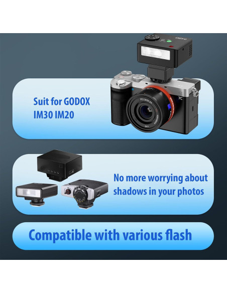 Adaptador Elevador de Zapata Fría Moordiel para Flash Compacto