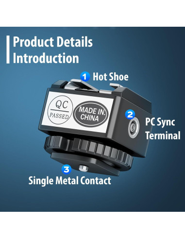 Adaptador Elevador de Zapata Fría Moordiel para Flash Compacto