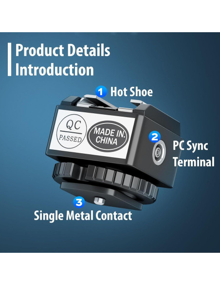 Adaptador Elevador de Zapata Fría Moordiel para Flash Compacto