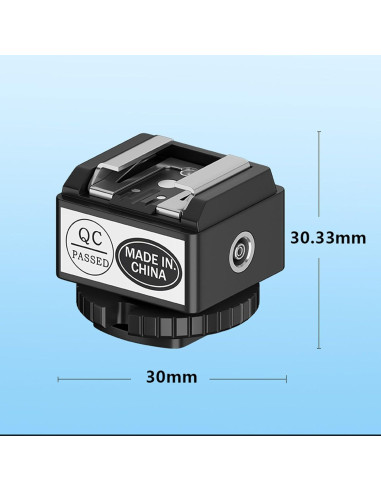 Adaptador Elevador de Zapata Fría Moordiel para Flash Compacto