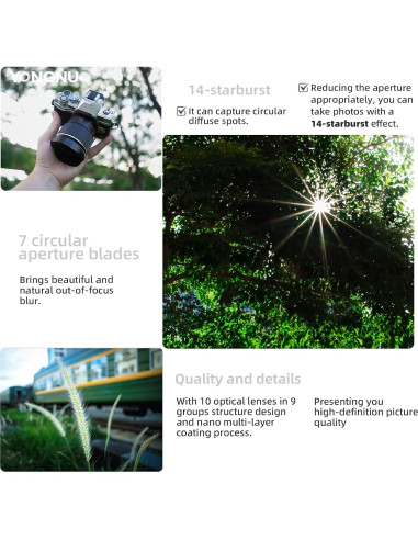 Lente YONGNUO YN17MM F1.7 M43 Auto Enfoque 17mm para Cámaras