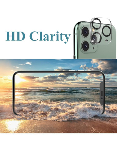 3 Protectores de Lente de Cámara Vidrio Templado iPhone 11 Pro/Max