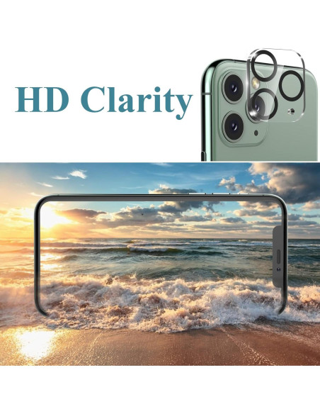3 Protectores de Lente de Cámara Vidrio Templado iPhone 11 Pro/Max