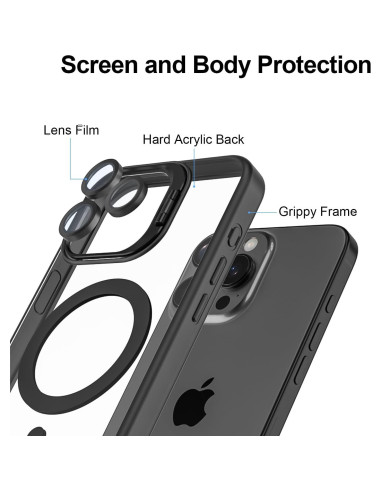 Funda TechSolu para iPhone 16 Pro Max con Soporte y Carga Inalámbrica