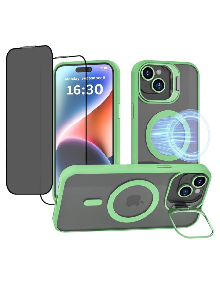 Funda Magnética para iPhone 14 TechSolu con Soporte y Protectores