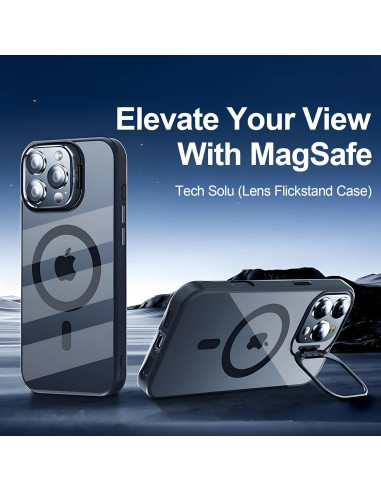 Funda Magnética para iPhone 14 TechSolu con Soporte y Protectores