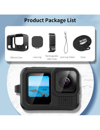 Funda de Silicona Protectora para GoPro Hero 13 Negra