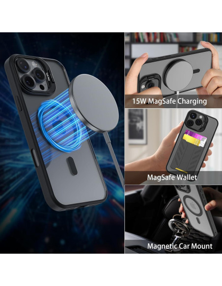 Funda Magnética para iPhone 14 TechSolu con Soporte y Protectores