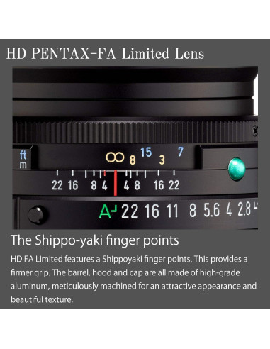 Lente Pentax HD FA 43mm F1.9 Limitada Plateada - Gran Apertura