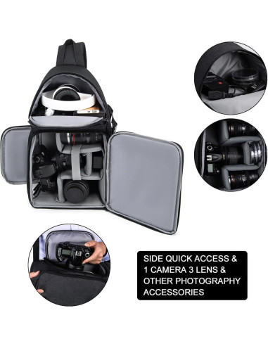 Mochila Bandolera CADeN para Cámara DSLR/SLR Impermeable
