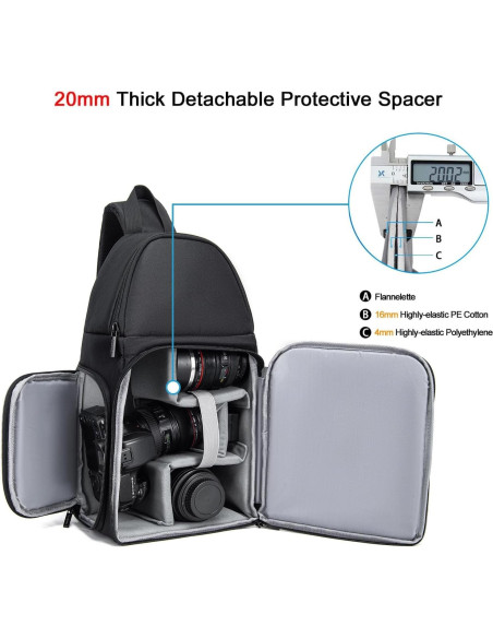Mochila Bandolera CADeN para Cámara DSLR/SLR Impermeable
