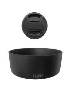 Capucha de lente ES-65B + tapa 43mm para Canon RF 50mm f/1.8