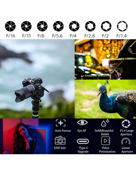 Lente VILTROX 56mm f/1.4 Auto Enfoque para Nikon Z