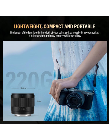 Lente VILTROX 50mm F2.0 para cámaras Sony E-Mount