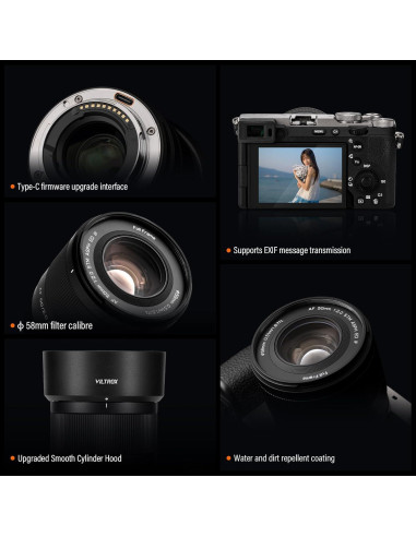 Lente VILTROX 50mm F2.0 para cámaras Sony E-Mount