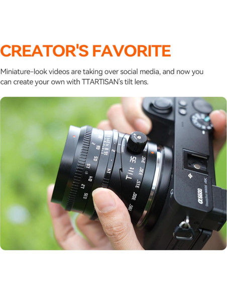 Lente Manual TTArtisan 35mm F1.4 Inclinación para Canon RF Lente Manual TTArtisan 35mm F1.4 Inclinación para Canon RF