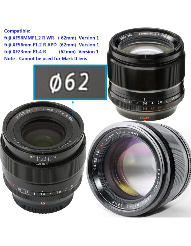 Capucha de Lente Metálica Cuadrada Haoge LH-X23B para Fujifilm