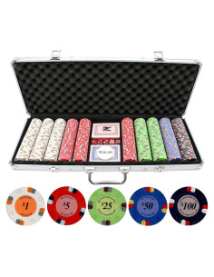 Juego de Fichas de Póker JPC 500pc 13.5g Calidad Casino