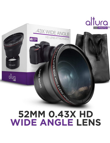 Lente Gran Angular 52MM Altura Photo 0.43X con Macro