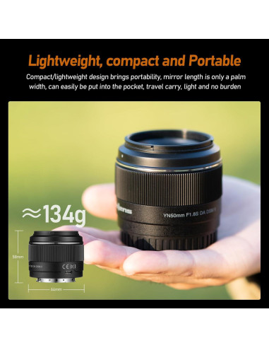 Lente YONGNUO 50mm F1.8 para cámaras Sony E - Bokeh impresionante