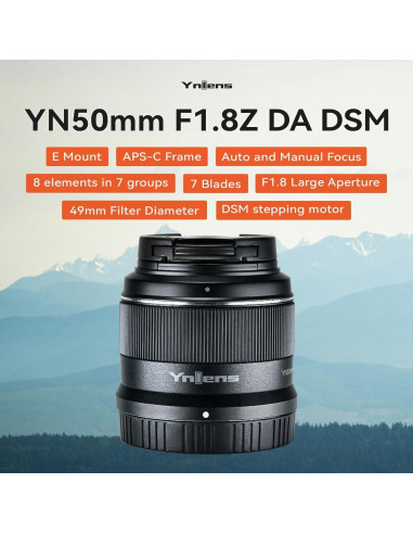 Lente YONGNUO YN50mm F1.8Z DA DSM para Nikon Z APS-C