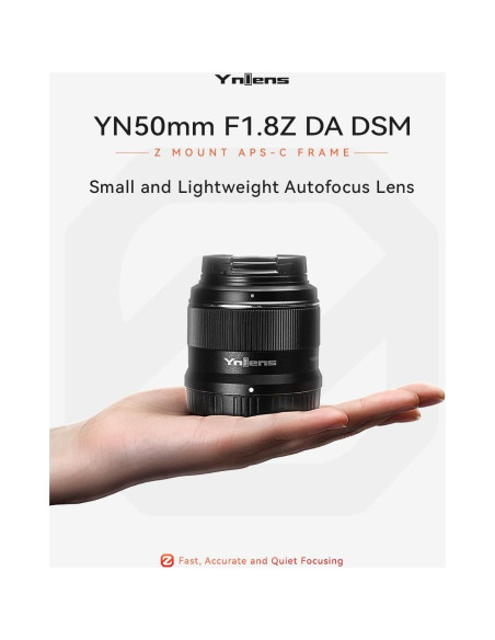 Lente YONGNUO YN50mm F1.8Z DA DSM para Nikon Z APS-C Lente YONGNUO YN50mm F1.8Z DA DSM para Nikon Z APS-C