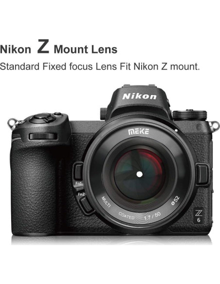 Lente Prime Meike 50mm F1.7 Manual para Nikon Z Lente Prime Meike 50mm F1.7 Manual para Nikon Z