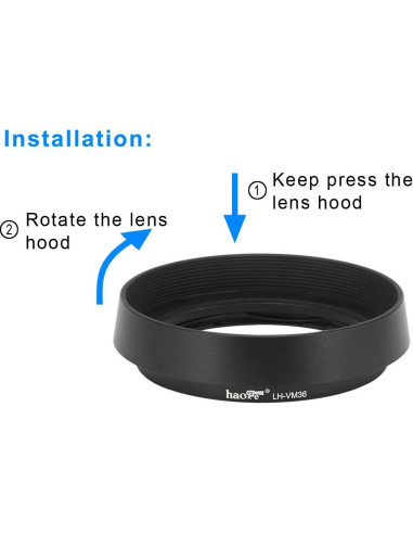 Capucha de Lente Redonda Haoge LH-VM36 para Voigtlander VM