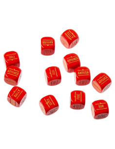 Paquete de 12 Dados Rojos Wargaming Bolt Action WWII