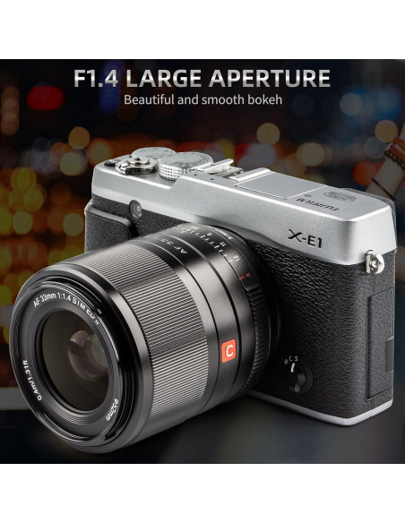 Lente VILTROX 33mm F1.4 para Fujifilm X-Mount Autoenfoque