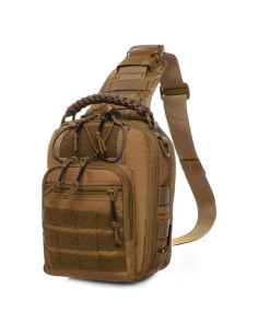 Bolsa de Bandolera Táctica ANTARCTICA 1050D Marrón 20x14x25cm