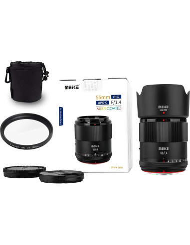 Lente Meike 55mm f/1.4 APS-C para cámaras Sony E-Mount