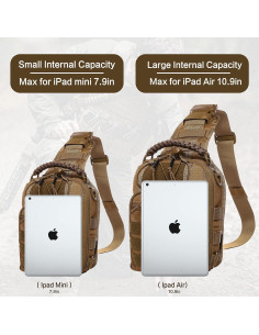 Bolsa de Bandolera Táctica ANTARCTICA 1050D Marrón 20x14x25cm 2