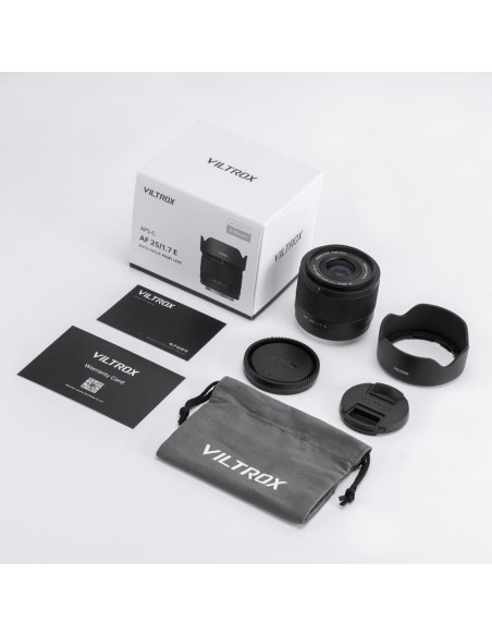 Lente VILTROX 25mm F1.7 E-Mount para cámaras Sony