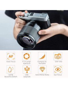 Lente VILTROX 85mm f1.8 II para Fujifilm X-Mount AF 2