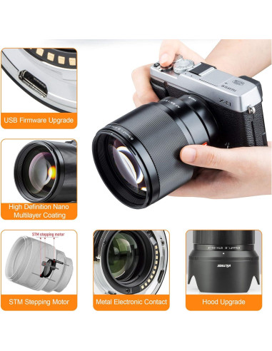 Lente VILTROX 85mm f1.8 II para Fujifilm X-Mount AF