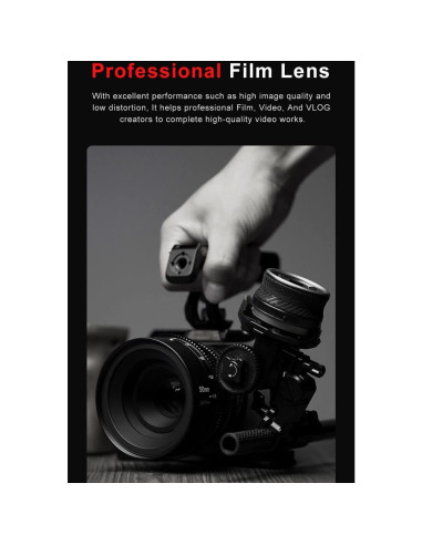Lente de Cine 7artisans 50mm T2.0 para Cámara Sony E