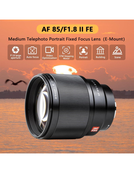 Lente VILTROX 85mm f/1.8 Montura E para Cámaras Sony