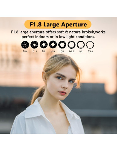 Lente VILTROX 85mm f/1.8 Montura E para Cámaras Sony