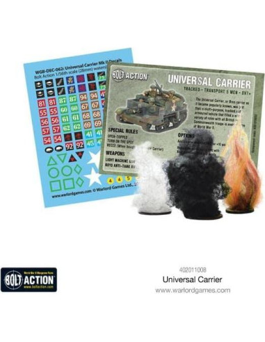 Kit de Modelo Warlord Universal Carrier 1:56 Sin Pintar