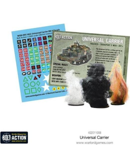 Kit de Modelo Warlord Universal Carrier 1:56 Sin Pintar Kit de Modelo Warlord Universal Carrier 1:56 Sin Pintar