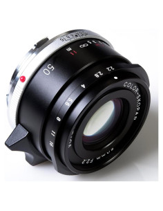 Voigtlander 50mm F2.2 Color Skopar Negro para M - Lente Compacta